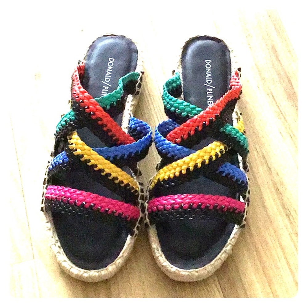 NWOT Multi-colored Espadrille Sandals